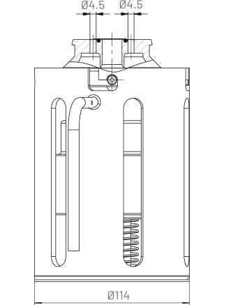 High temperature protection box diagram side