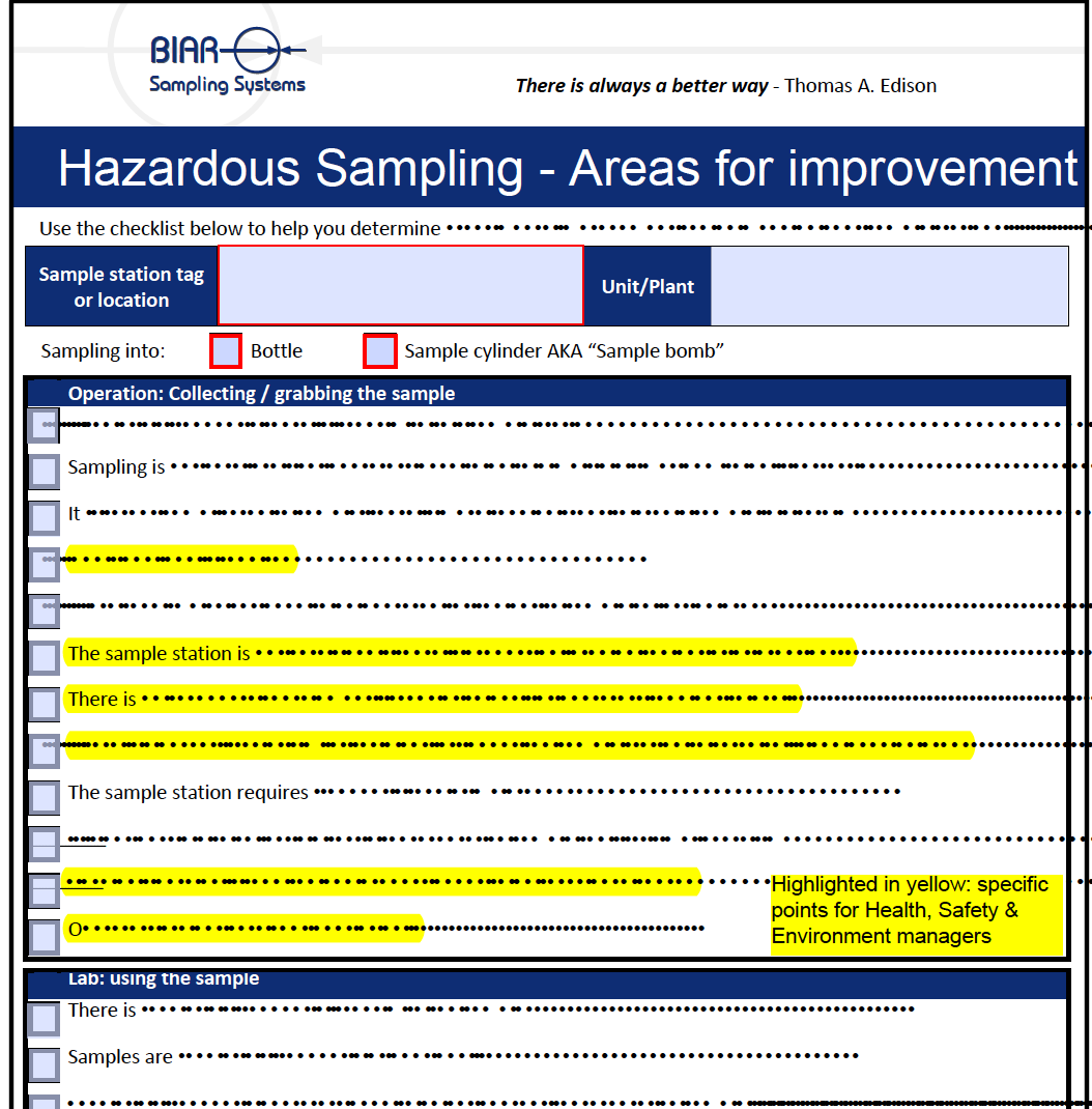 Hazardous Sampling