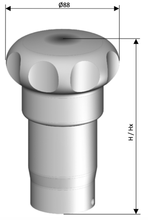 A Spring to Close Hand Wheel with dimensions
